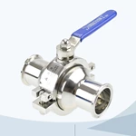 Stainless Steel Food Equipment Clamped Manual Non Retention Ball Valve