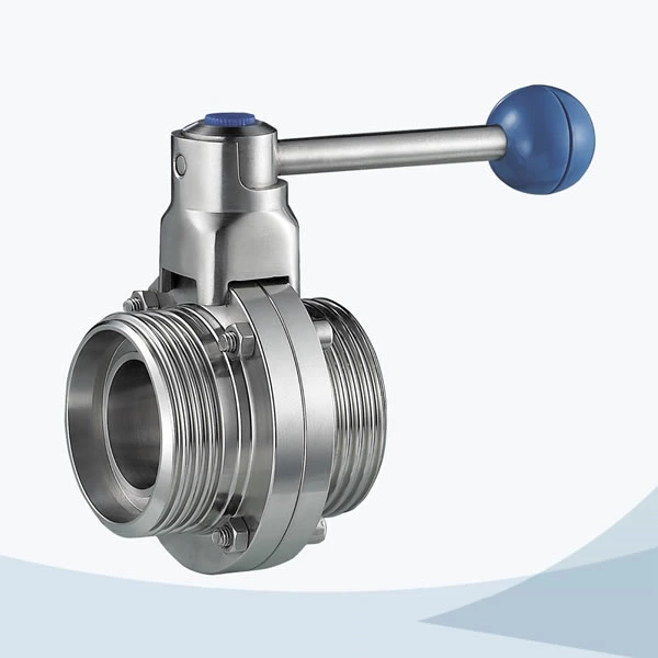 male-male butterfly valve