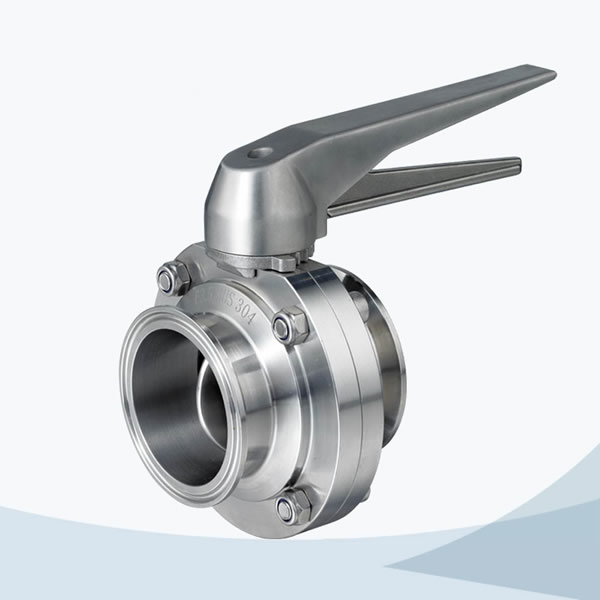 Stainless Steel Food Grade Manual -Type Flange-Clamped Butterfly Valve