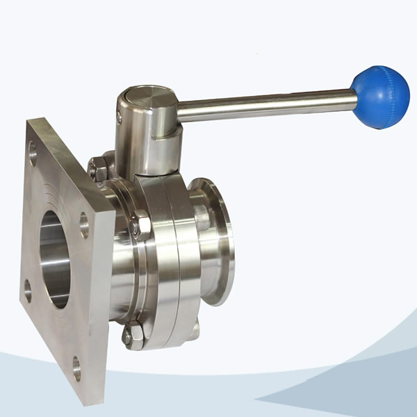 flange-clamped butterfly valve