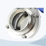 Stainless Steel Sanitary Grade Manual Type Round Handle Union-Male Butterfly Valve
