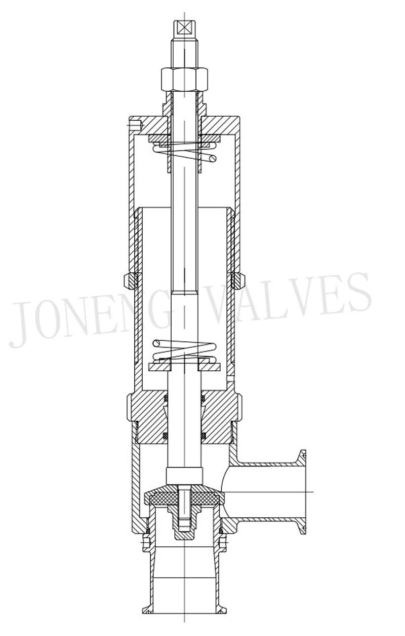 stainless steel sanitary grade line type pressure relief valve