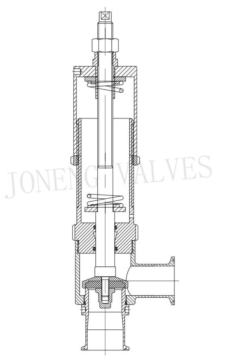 stainless steel food equipment line type pressure safety valve with scale