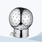 Sanitary welded connection fixed cleaning ball