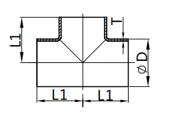 Short Welded Tee,BS-BS7W