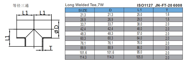 Long Welded Tee,7W