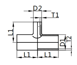 Short Welded Tee,L7WWW