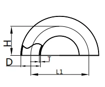 180° Welded Elbow, L3WK