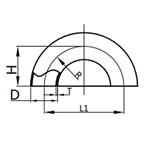 180° Welded Elbow ,DIN-D3WS