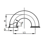 180° Clamped U Elbow, 3A-2UMP