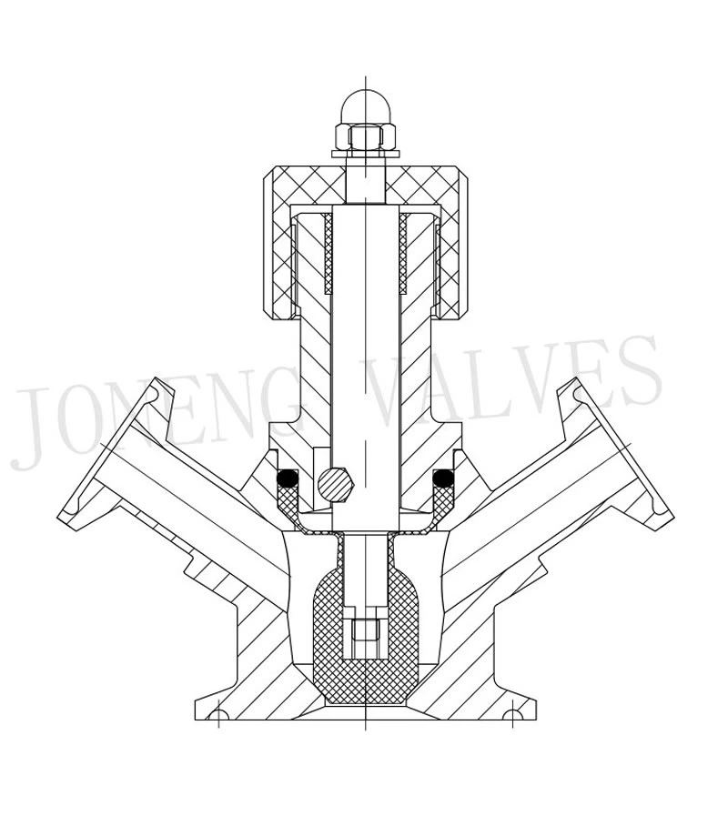 stainless steel hygienic grade diaphragm sampling cock valve