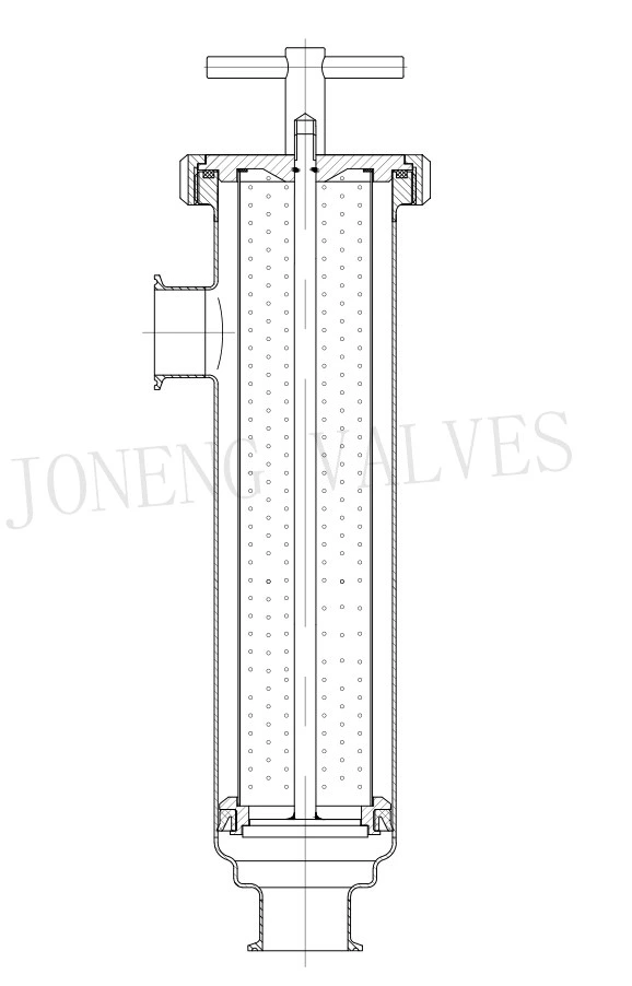 stainless steel food processing welded angle type filter