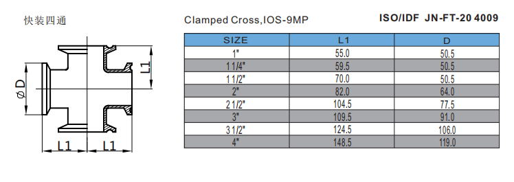 Clamped Cross,IOS-9MP