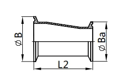 Clamped Eccentric reduder ,31/32-14MP