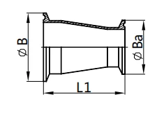 Clamped Concentric reduder 31/32-14MP