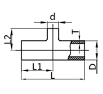 Reducing Welded Tee,SMS-7RW