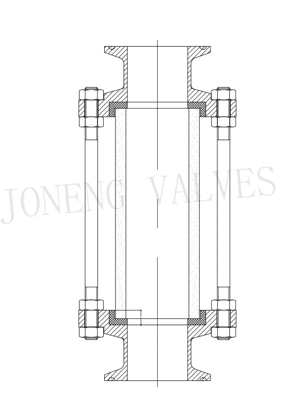 Sanitary tubular welded threaded sight view glass