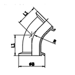 45°Clamped Elbow,AS-2KMP