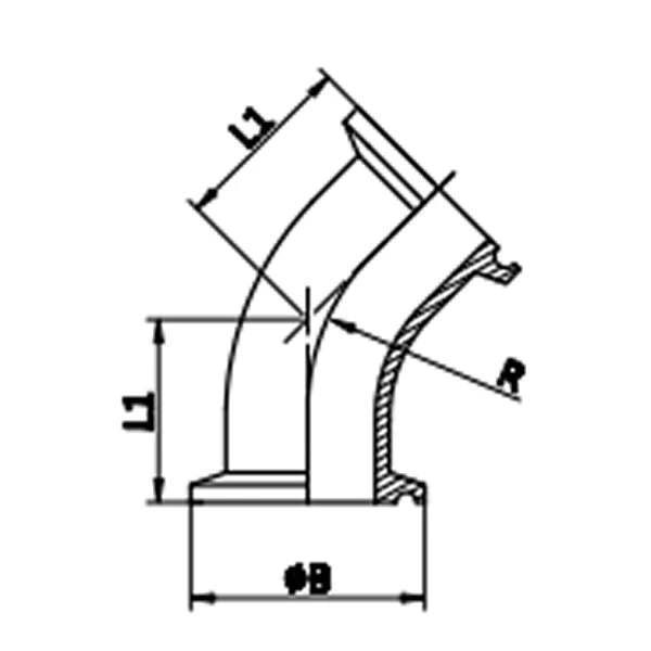 45°Clamped Elbow,2KMP
