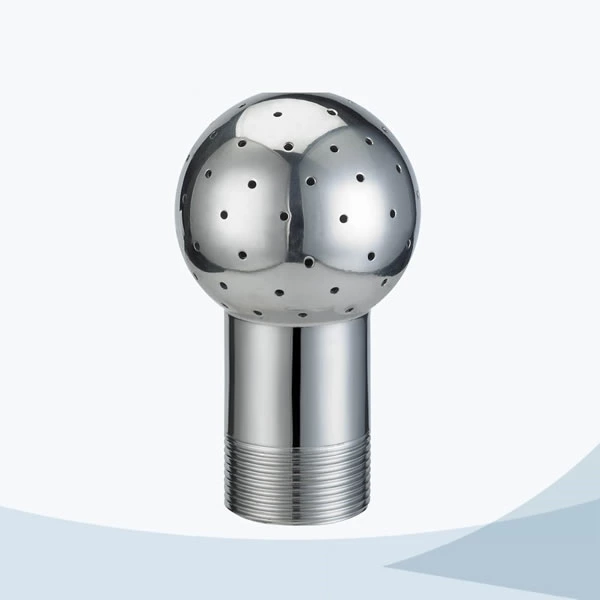 Sanitary welded connection fixed cleaning ball