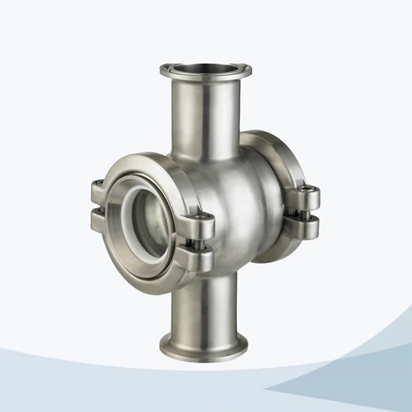 stainless steel food grade cross type sight glass