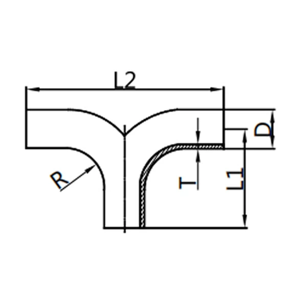 90° Weld Seagull Tee, 3A-B29WA