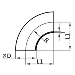 90° Welded Elbow,AS-2WCL