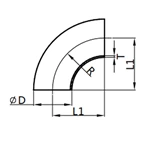 90° Welded Elbow, 3A-2WCL