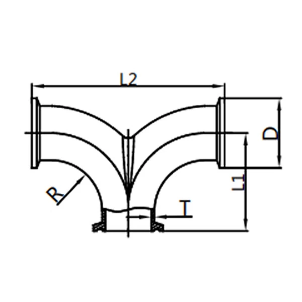 90° Clamp Seagull Tee
