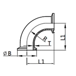 90° Clamped Elbow,3A-2CMP