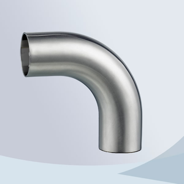 stainless steel food grade L2S long type welded 90d elbow