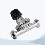 stainless steel hygienic grade manual type clamped casting diaphragm valve