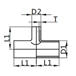 Short Welded Tee,AS-7RW