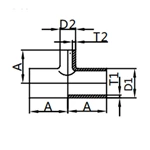 Reducing Tee With Straight-end,DIN-DL7W