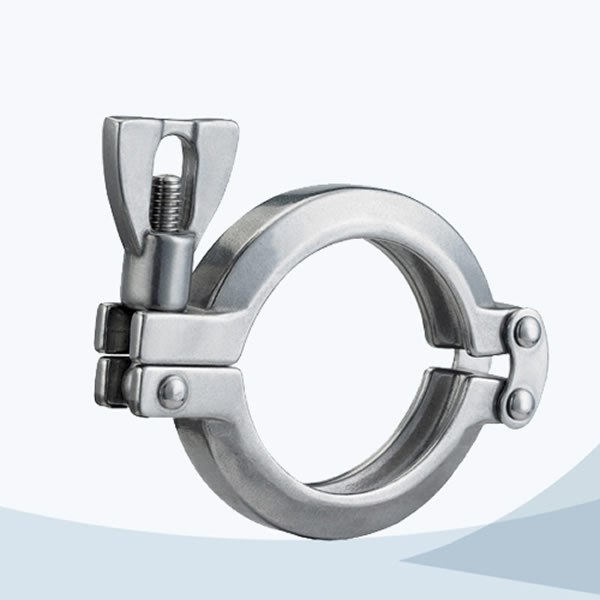 stainless steel sanitary grade 13MHHM-DP heavy duty double pin clamp