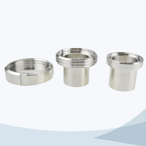 stainless steel food grade aseptic screwed union