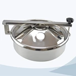 stainless steel hygienic grade oval inward manhole cover