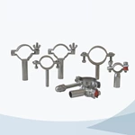 stainless steel food grade TH2 hex pipe support without pipe