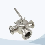 stainless steel sanitary grade 3 way union connection plug valve