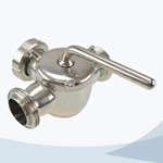 stainless steel food equipment 3 way union connection plug valve