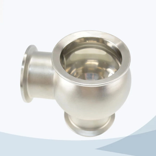 stainless steel sanitary grade 3 way ball type flow divert valve