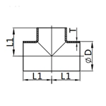 Long Welded Tee,DIN-D7W