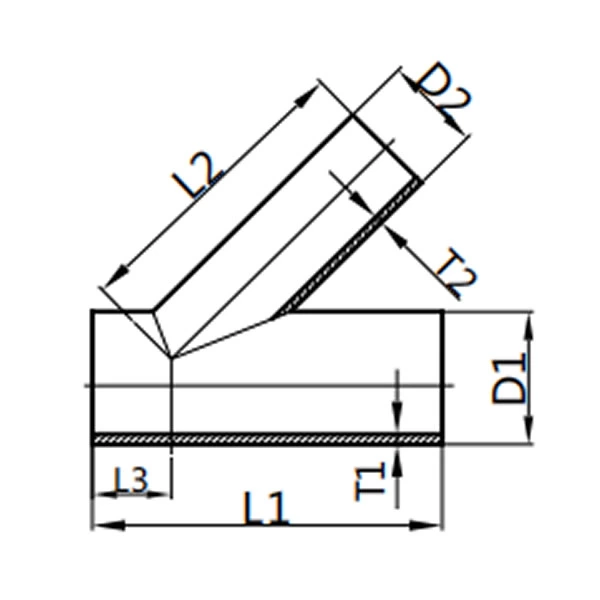Reducing Oblique Y-type Tee
