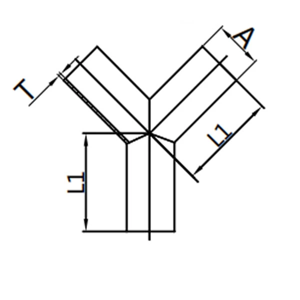 Welded True Y piece, 3A-28WB