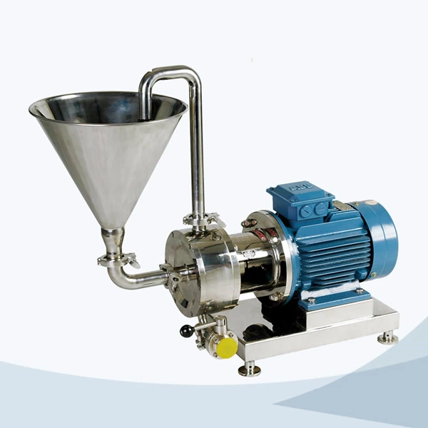 Sanitary pipeline high shear emulsifier