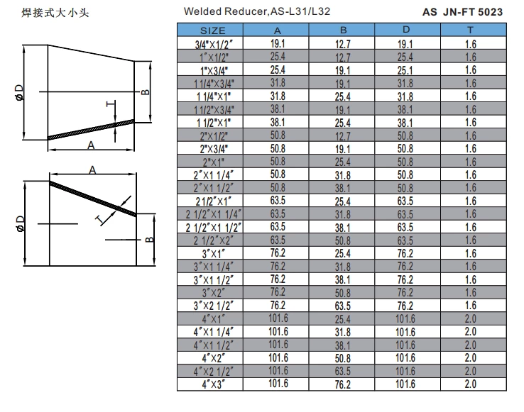 Welded Reducer,AS-L31/L32
