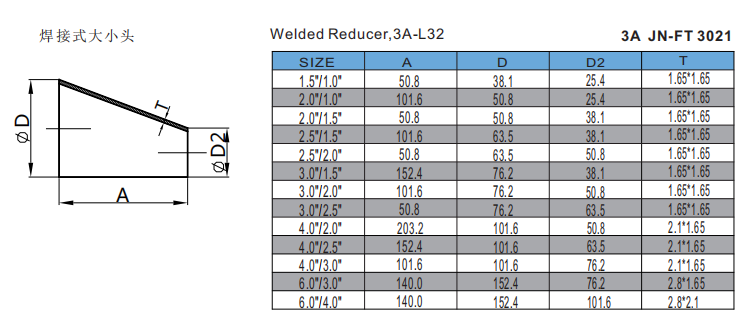 Welded Reducer,3A-L32