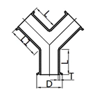 Clamped True Y Piece, 3A-28BMP