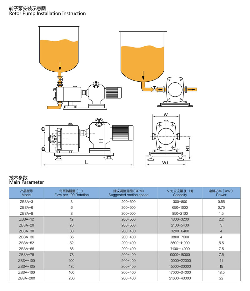 Sanitary rotary lobe pump