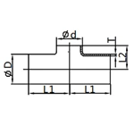 Short reducing welded Tee